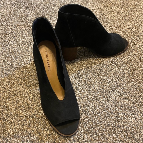 Lucky Brand Joal Open Toe Booties. Size 8.5 - Picture 2 of 3